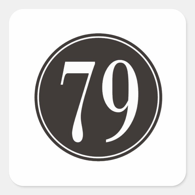 Sticker Carré #79 Cercle noir (Devant)