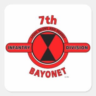 STICKER CARRÉ 7E DIVISION D'INFANTERIE "DIVISION BAYONET"