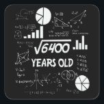 Sticker Carré 80 Ans Enseignant de mathématiques Anniversaires 8<br><div class="desc">Design Anniversaire Pour toute personne qui a de l'horoscope dire difficile & têtu Mais tout à fait digne.Portez-le avec fierté au travail,  gym scolaire parfait pour s'accoupler avec des shorts,  des leggings ou des jeans pour un look décontracté et tendance</div>