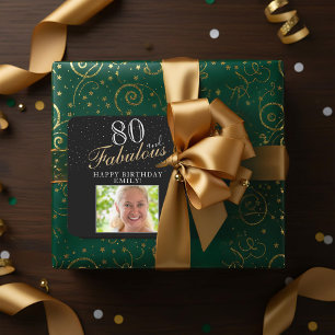 Sticker Carré 80 et fabuleux Elegant Black Photo 80e anniversair