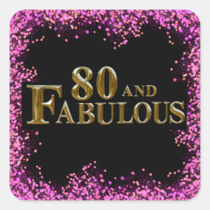 Sticker Carré 80e anniversaire