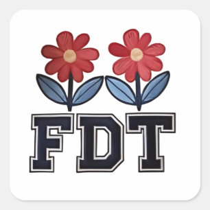 Sticker Carré 8647 Subtle Anti Trump Anti MAGA 86 47 Floral Boho