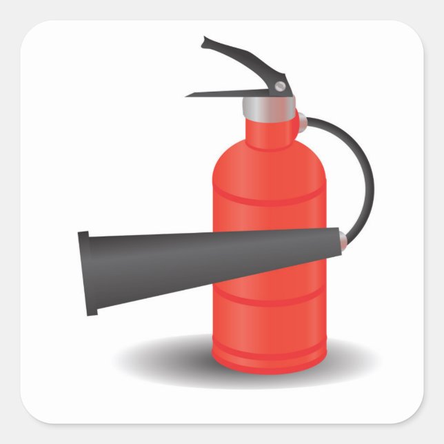 Sticker Carré 90Extincteur d'incendie_rasterisé (Devant)