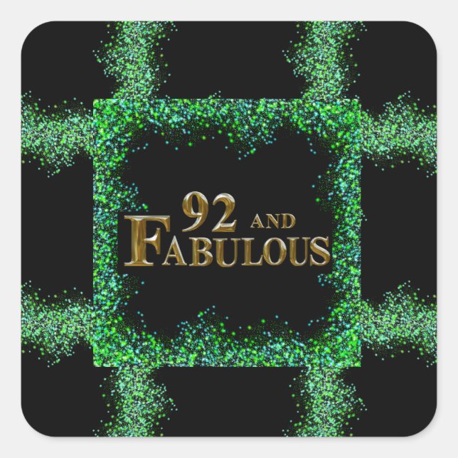 Sticker Carré 92e anniversaire  (Devant)