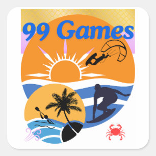 Sticker Carré 99 Jeux D'Été