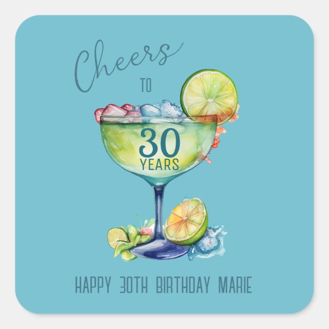 Sticker Carré À 30 Ans, un anniversaire marquant  (Devant)