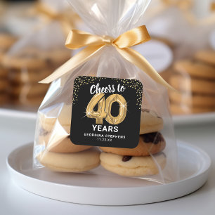 Sticker Carré À 40 Ans Joyeux Anniversaire Adulte