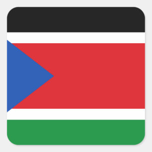 Sticker Carré A bas prix ! Drapeau du Soudan du Sud