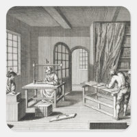 A bookmaker's workshop, from the 'encyclopedie