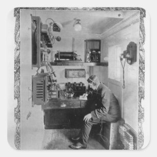 Sticker Carré À bord du naufrage "Titanic"