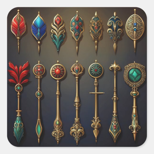 Sticker Carré A Collection of Ancient Darts (Devant)