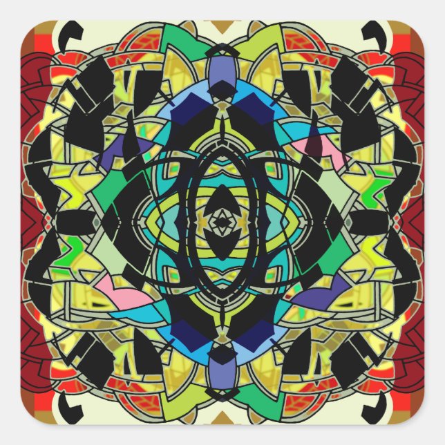 Sticker Carré à damiers (Devant)