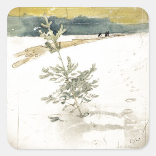 Sticker Carré À feuillage persistant