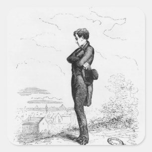 Sticker Carré À gauche, Rastignac a marché quelques pas