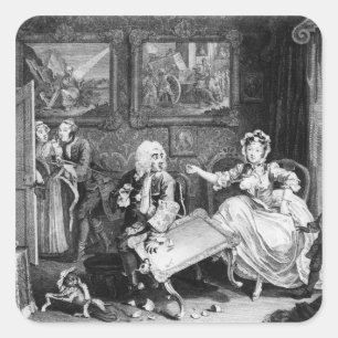 Sticker Carré A Harlot's Progress, plaque II, Quarrels