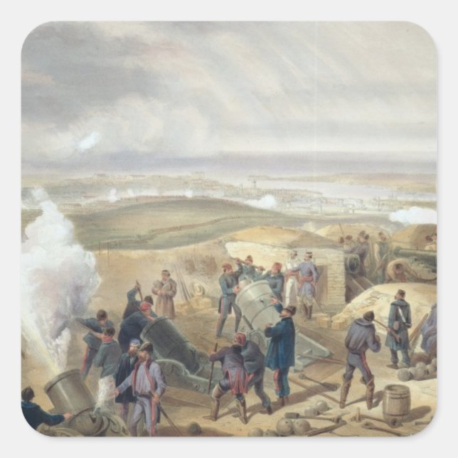 Sticker Carré A Hot day in the Batteries, plate from 'The Seat o (Devant)