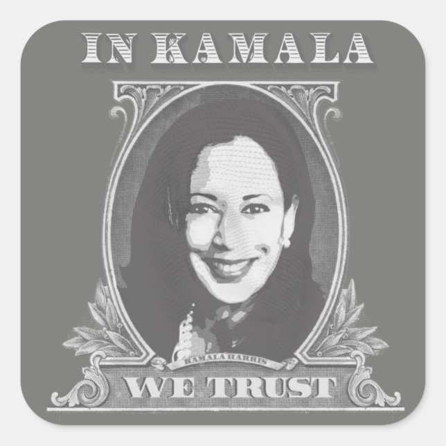 Sticker Carré À Kamala, nous faisons confiance - Kamala Harris D (Devant)