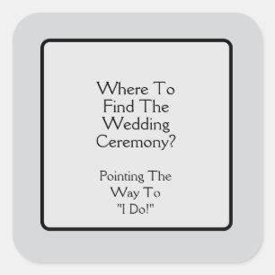 Sticker Carré À la cérémonie de mariage