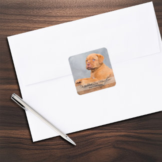 Sticker Carré À la meilleure maman de chien jamais personnalisé 