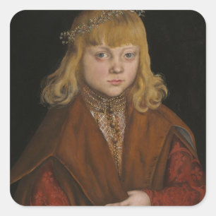 Sticker Carré A Prince de Saxe, c.1517 (huile sur panneau)