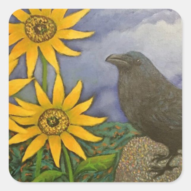 Sticker Carré À propos de (Devant)