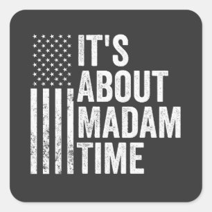 Sticker Carré A propos de l'élection démocrate de Time Harris