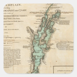 Sticker Carré A Survey of Lake Champlain