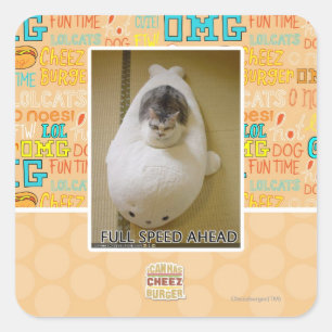 Sticker Carré À toute vitesse en avant