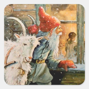 Sticker Carré "A travers la fenêtre" par Jenny Nystrom