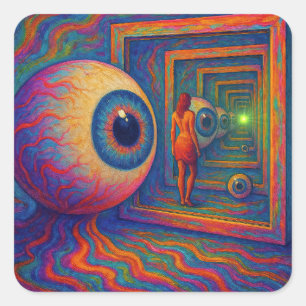 Sticker Carré "A travers le prisme de la vue"