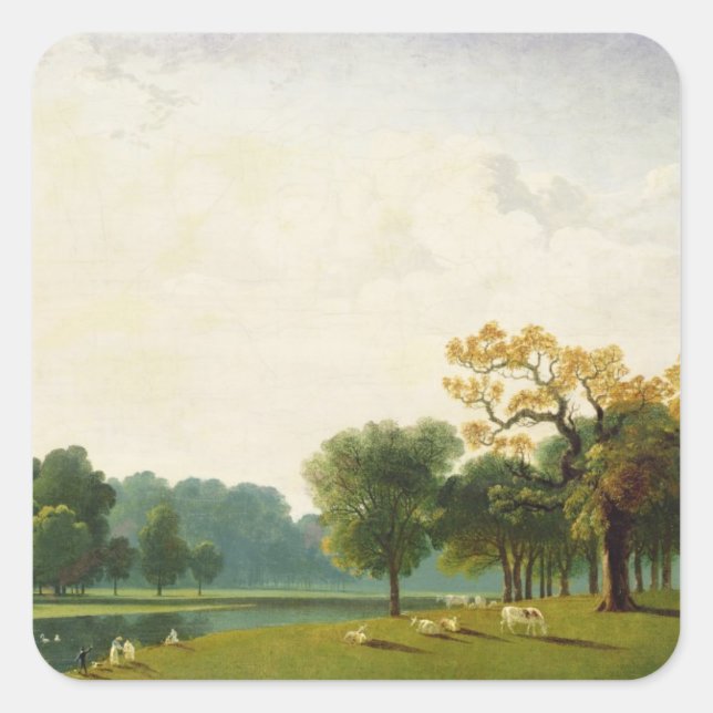 Sticker Carré A View of the Serpentine, 1815 (Devant)