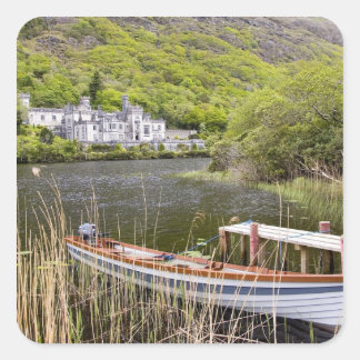 Sticker Carré Abbaye de Kylemore, Irlande. Abbaye de Kylemore es