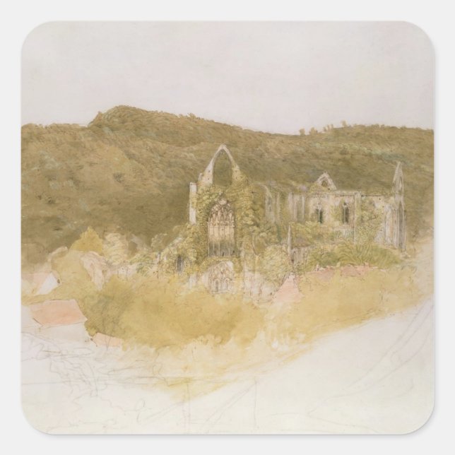 Sticker Carré Abbaye de Tintern (Devant)