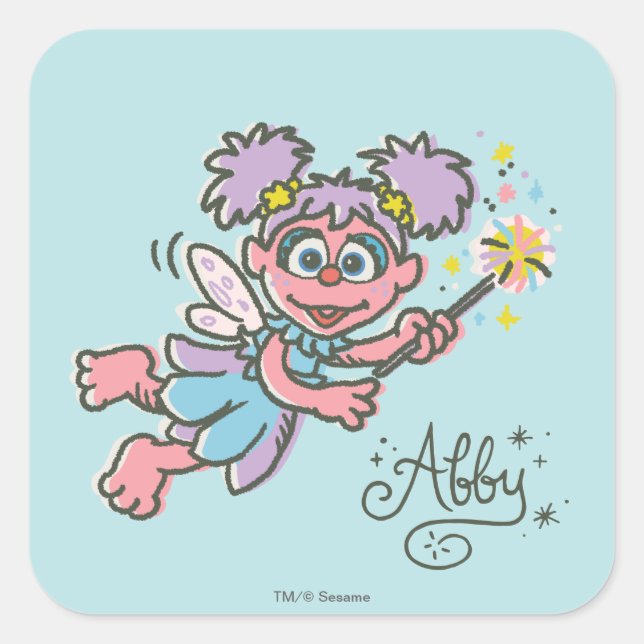 Sticker Carré Abby Cadabby en vol (Devant)