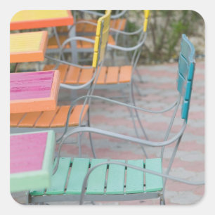 Sticker Carré ABC Islands, ARUBA, Palm Beach : Café coloré