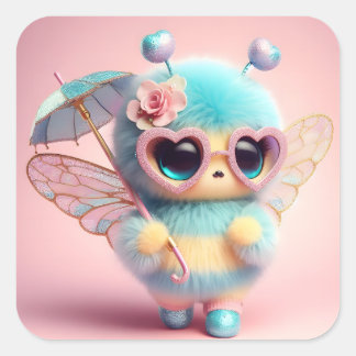 Sticker Carré Abee mignonne