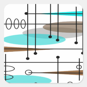 Sticker Carré Abrégé sur moderne la moitié du siècle atomique