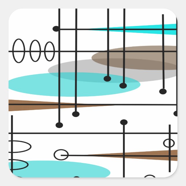 Sticker Carré Abrégé sur moderne la moitié du siècle atomique (Devant)