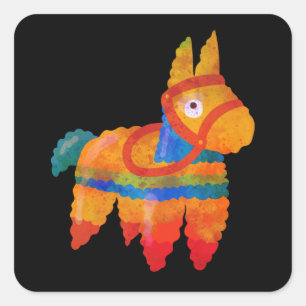 Sticker Carré Abstract Mexico Inspecred Pinata Design