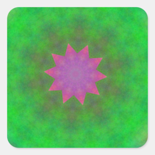 Sticker Carré Abstrait (Devant)