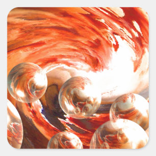 Sticker Carré Abstrait contemporain