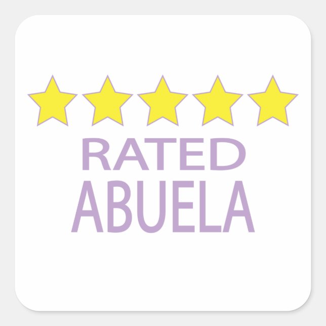 Sticker Carré Abuela cinq étoiles (Devant)