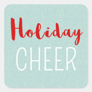 Sticker Carré Acclamation de fête de vacances de typographie de