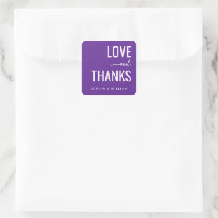 Sticker Carré Accueil Typographique Violet Chaud