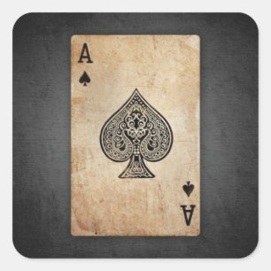 Sticker Carré Ace of spades