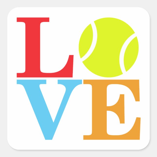 Sticker Carré Ace Tennis LOVE (Devant)