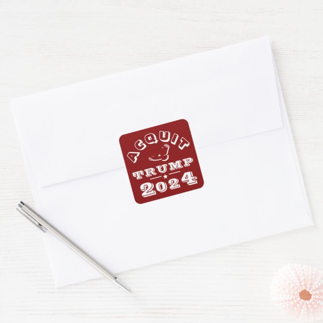 Sticker Carré Acquitter TRUMP 2024 (Enveloppe)