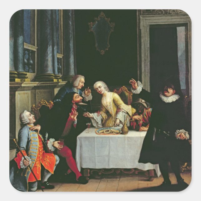 Sticker Carré Acteurs de bande dessinée (Devant)