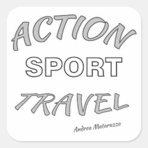 Sticker Carré Action Sport Travel