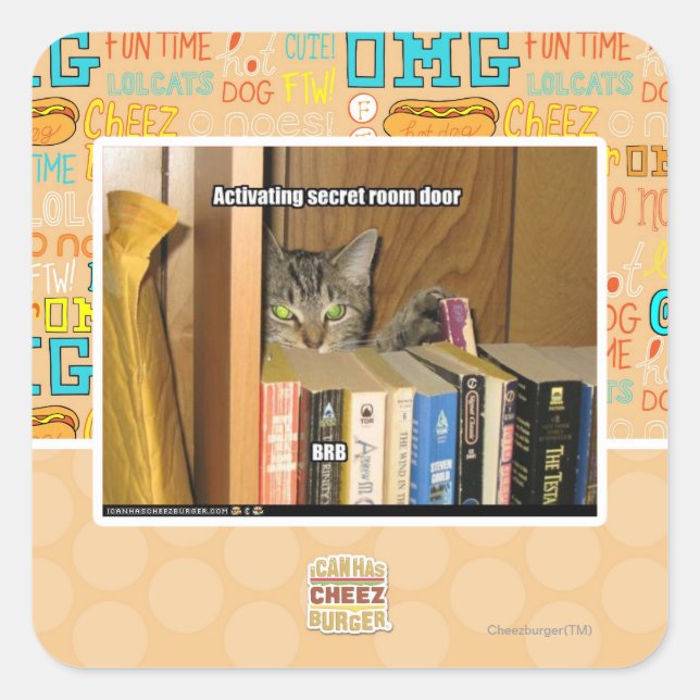 Sticker Carré Activation de la porte secrète (Devant)